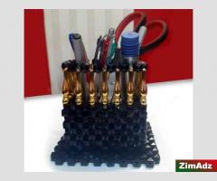 Black and Gold Pen Holder
