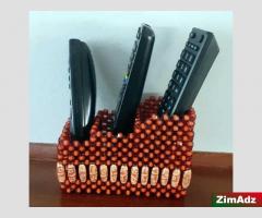 Beaded Remote Control Holder -orange